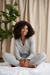 Bamboo Pyjama Set in Grey Marl Pretty You London