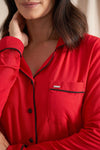 Bamboo Pyjama Set in Red Pretty You London