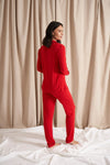 Bamboo Pyjama Set in Red Pretty You London