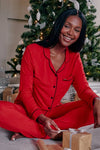 Bamboo Pyjama Set in Red Pretty You London