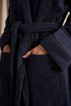 Bamboo Towelling Robe in Midnight Pretty You London