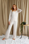 Powder Puff Bamboo Lace Pyjama Set