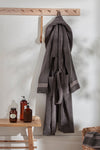 Bamboo Towelling Robe in Smoke Grey