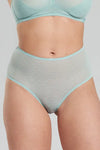 Banksia Recycled-Tulle High-Rise Briefs - Fjordland Green Peachaus