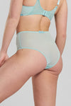 Banksia Recycled-Tulle High-Rise Briefs - Fjordland Green Peachaus