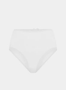  Banksia Recycled-Tulle High-Rise Briefs - Glacier White Peachaus