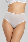 Banksia Recycled-Tulle High-Rise Briefs - Glacier White Peachaus