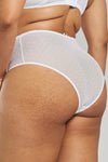 Banksia Recycled-Tulle High-Rise Briefs - Glacier White Peachaus