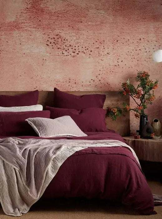 Beetroot 100% Linen Bed Linen The Secret Linen Store