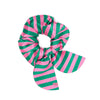 Bella Silk Scrunchie in Flamingo Stripe Sleepy Wilson