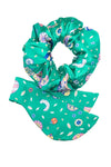 Bella Silk Scrunchie in Rainforest Butterfly Sleepy Wilson