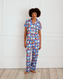  Berries & Gingham Print Long Pyjama Set Chelsea Peers