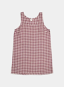  Berry Gingham Linen Nightdress Piglet