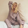 Berry Gingham Pyjama Trouser Set Piglet