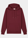 Berry Red Mens Organic Cotton Relaxed-Fit Hoodie hewn.