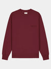 Berry Red Mens Organic Cotton Relaxed-Fit Sweatshirt hewn.