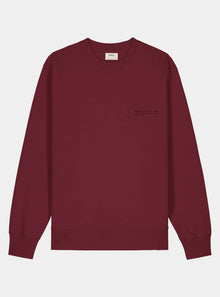  Berry Red Mens Organic Cotton Relaxed-Fit Sweatshirt hewn.