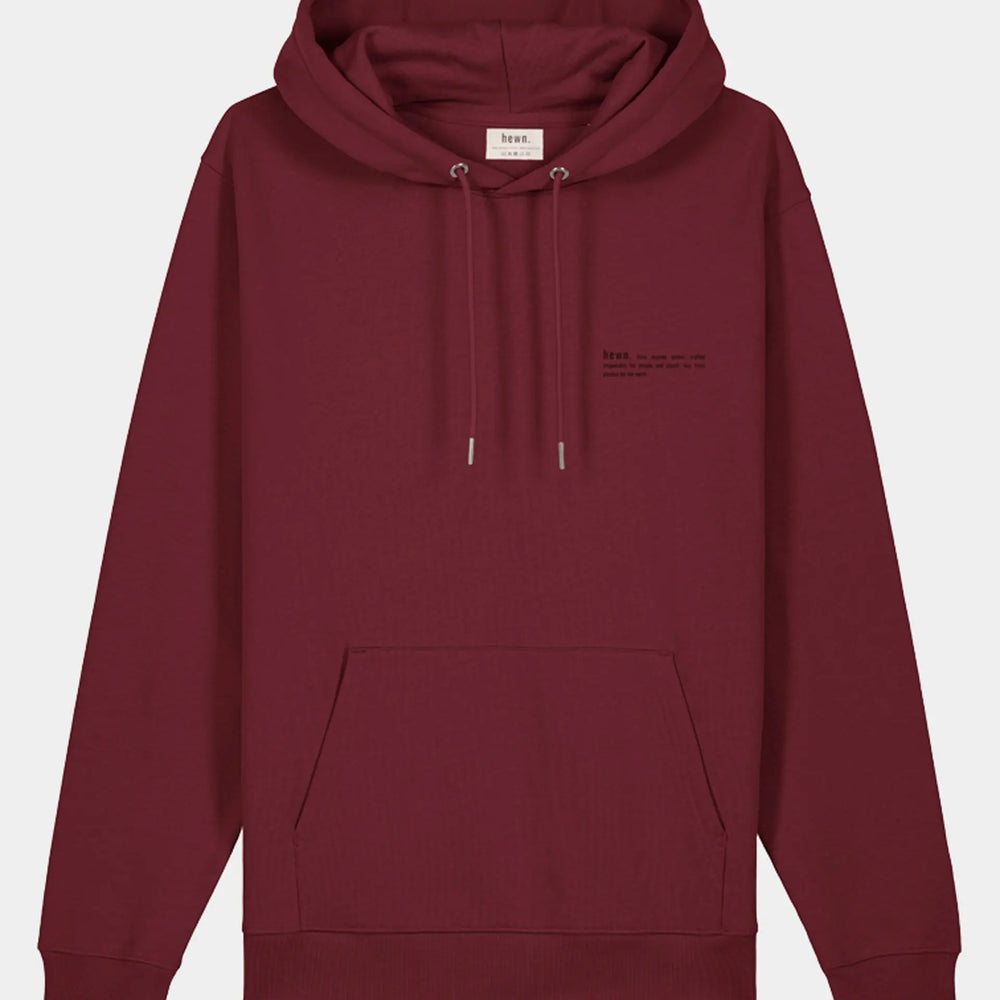 Berry Red Women's Organic Cotton Relaxed-Fit Hoodie hewn.