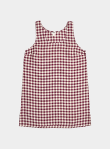  Berry Gingham Linen Nightdress Piglet