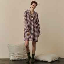  Berry Gingham Linen Nightshirt Piglet