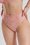 Betony Recycled-Tulle High-Rise Briefs - Dawnlight Coral