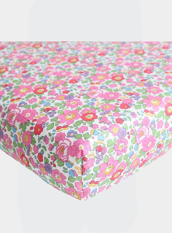 Betsy Ann Pink Liberty Fitted Sheet