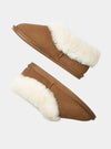 Betty Chestnut Brown Low Sheepskin Slipper Boots Tessie Clothing