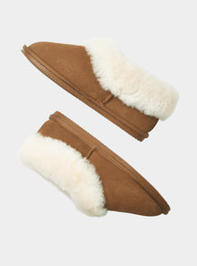  Betty Chestnut Brown Low Sheepskin Slipper Boots