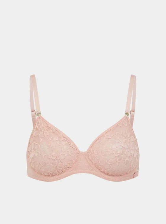 Betula Recycled-Tulle Underwired Balconette Bra - Dawnlight Coral Peachaus