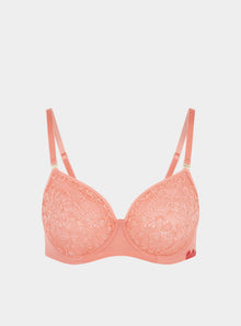  Betula Recycled-Tulle Underwired Balconette Bra - Canyon Peach