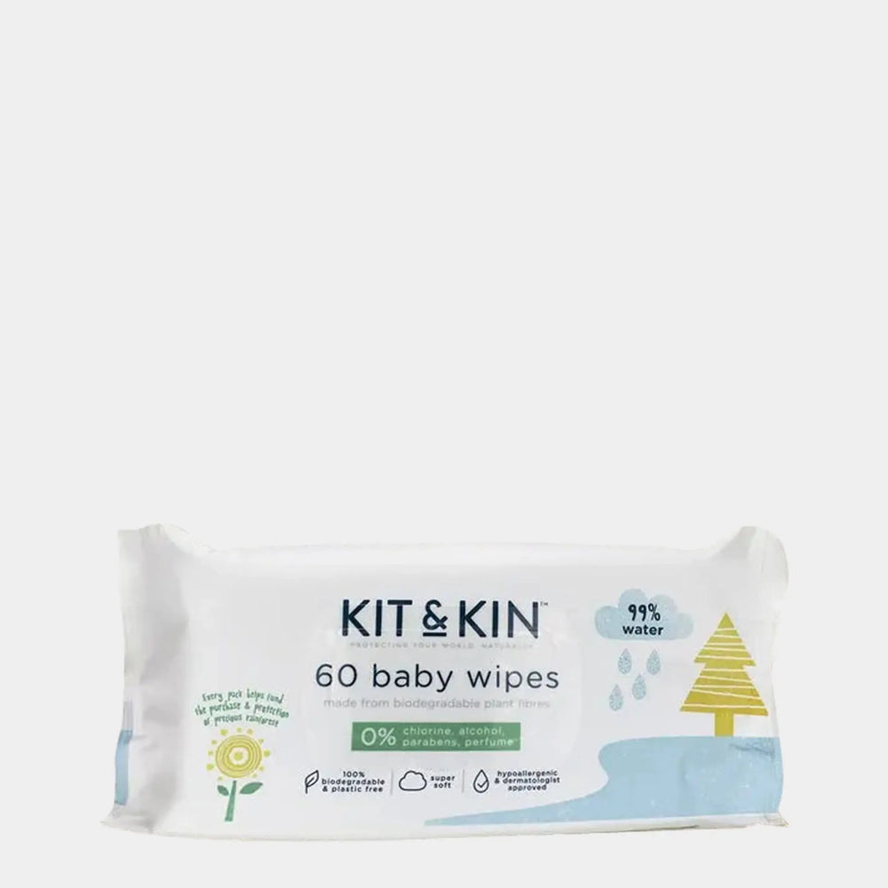 Biodegradable baby wipes Kit & Kin