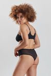 Birch Organic-Cotton Brazilian Briefs - Volcanic Black Peachaus