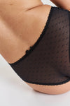 Birch Organic-Cotton Brazilian Briefs - Volcanic Black Peachaus