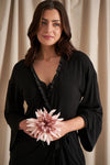 Black Bamboo Frill Kimono Pretty You London