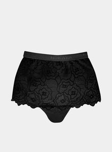  Black Born in Ukraine High Waist Lace Briefs NOKAYA