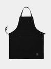 Black Collection Original Apron With Leather Straps and Trim Risdon & Risdon