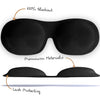 Black Contoured 3D Blackout Sleep Mask SMUG