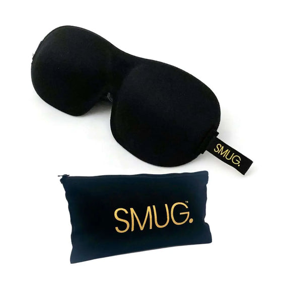 Black Contoured 3D Blackout Sleep Mask SMUG