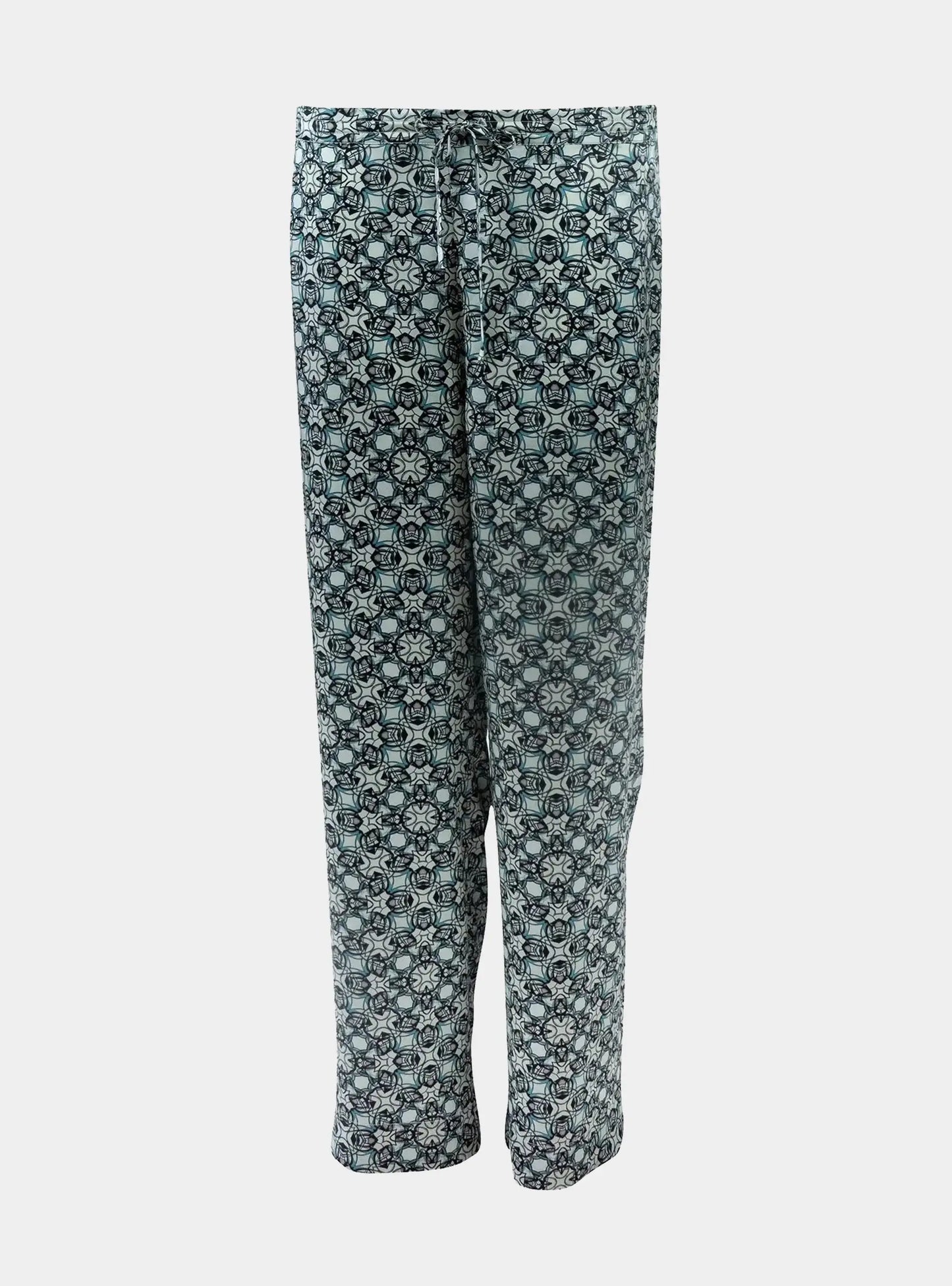 Black Crystal Neo Geo Silk Pyjama Pants NOKAYA