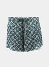 Black Crystal Neo Geo Silk Shorts NOKAYA