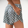 Black Crystal Neo Geo Silk Shorts NOKAYA