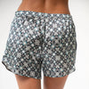 Black Crystal Neo Geo Silk Shorts NOKAYA