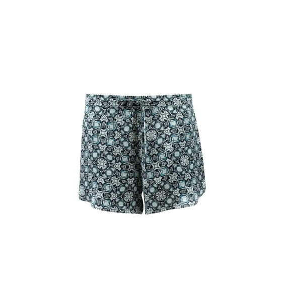 Black Crystal Neo Geo Silk Shorts NOKAYA