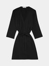 Black Drape Bamboo Women's Robe Made Wright London