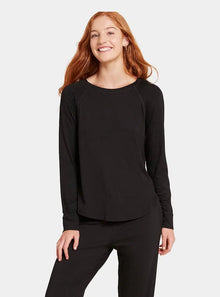  Black Goodnight Women's Bamboo Raglan Sleep Top Boody