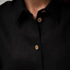 Black Heavy Linen Shirt Perfect Days - Myza