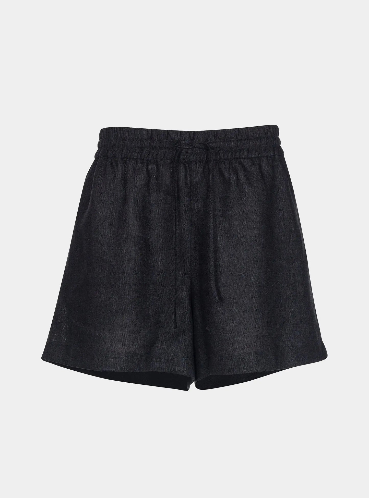 Black Heavy Linen Shorts Perfect Days NOKAYA