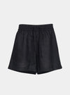 Black Heavy Linen Shorts Perfect Days NOKAYA