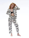 Cream/Black Matching Set in Paloma Print Long Sleeve Pyjamas AMOKA DALO