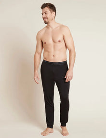  Black Men's Cuffed Bamboo Sleep Pant Boody